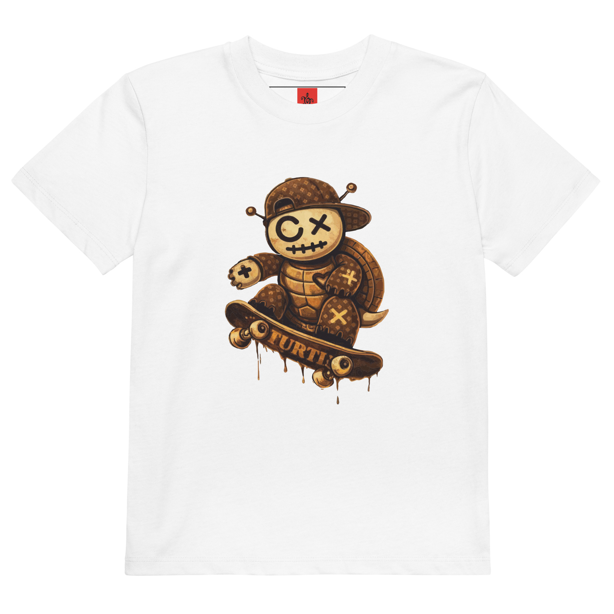 Drip Skater Turtle Organic Youth T-Shirt